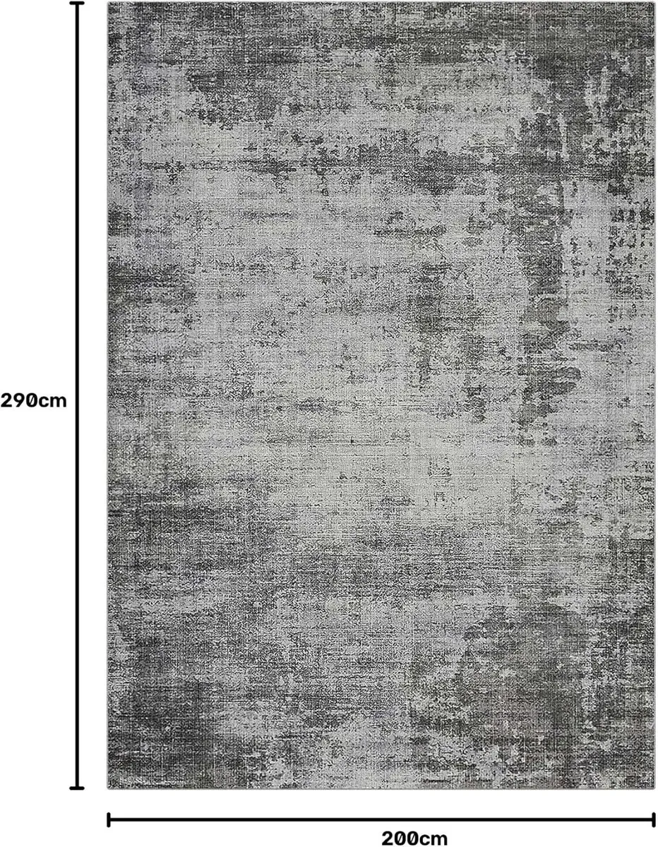 Rug Living Room Abstract Soft Area Carpet Ash - Image 2