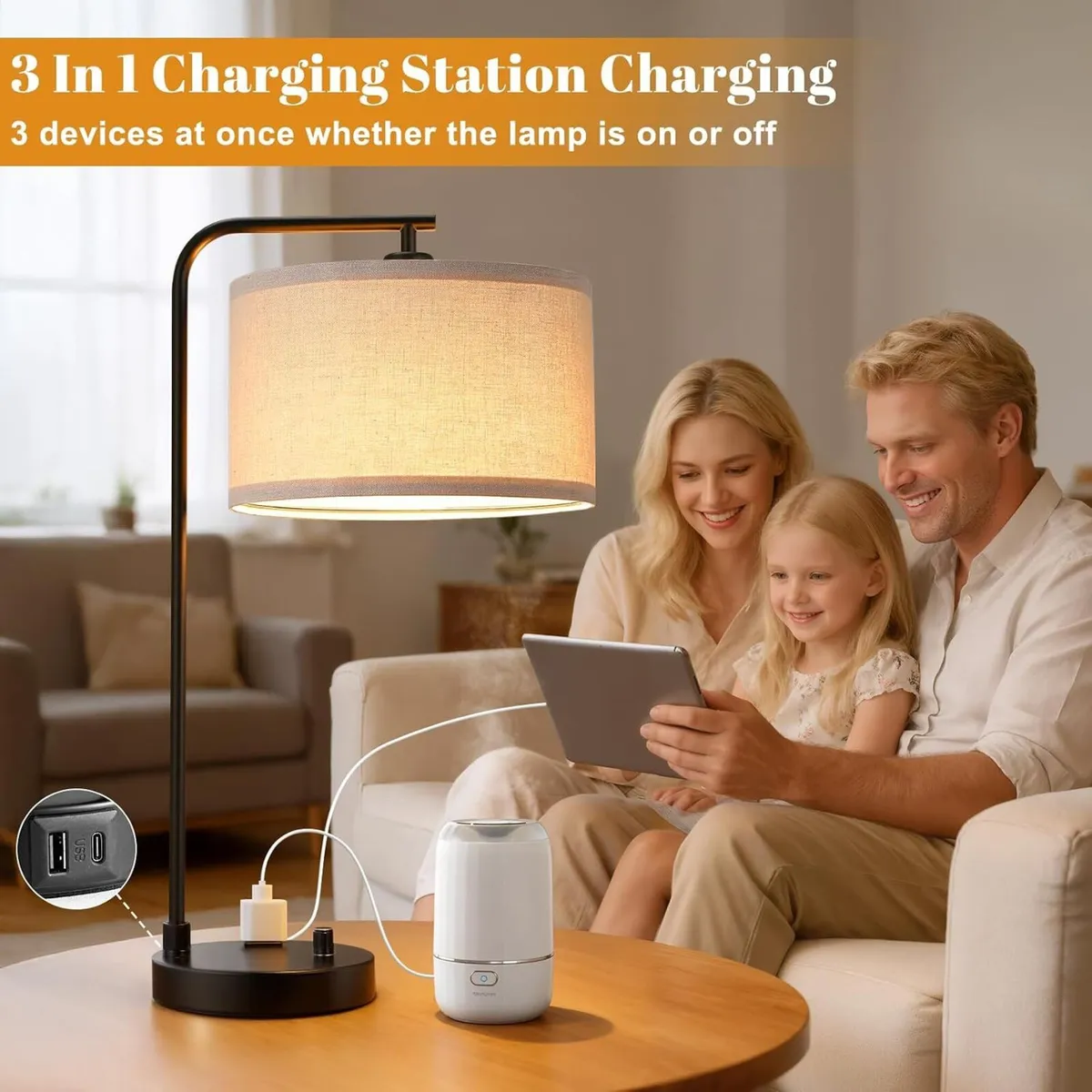 Bedside Lamps Fully Dimmable for Night Stands USB - Image 4