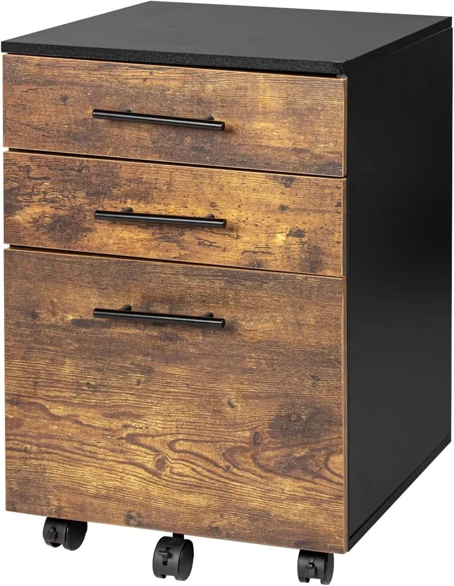 Roll Container with 3 Drawers Hanging File Castors - Image 1