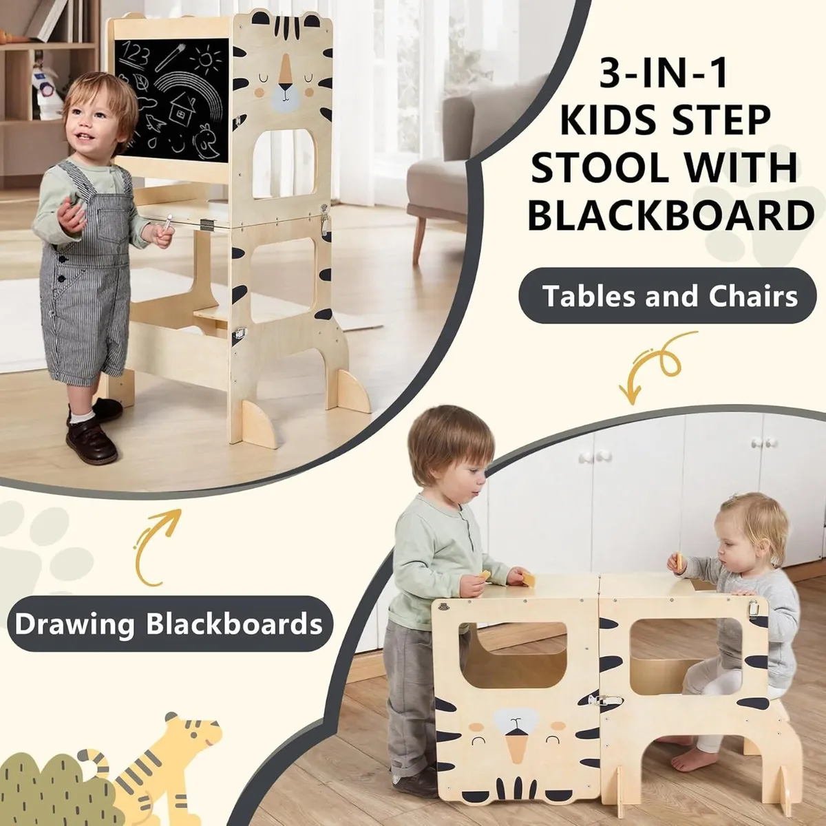 Toddler Kitchen Tower Foldable Montessori - Image 3
