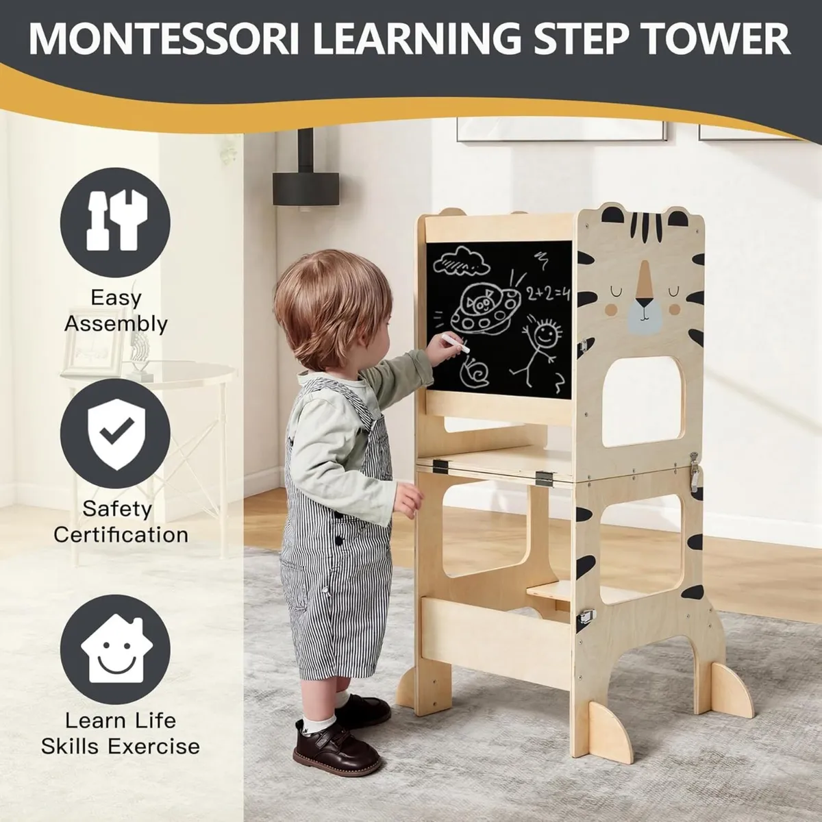 Toddler Kitchen Tower Foldable Montessori - Image 4