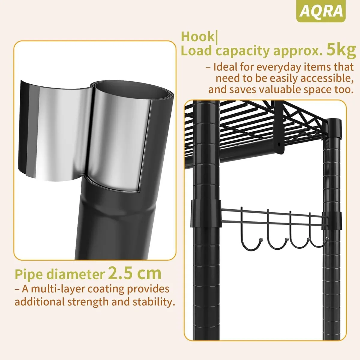 Heavy Duty Clothing Rail Metal Clothes Rack - Image 4