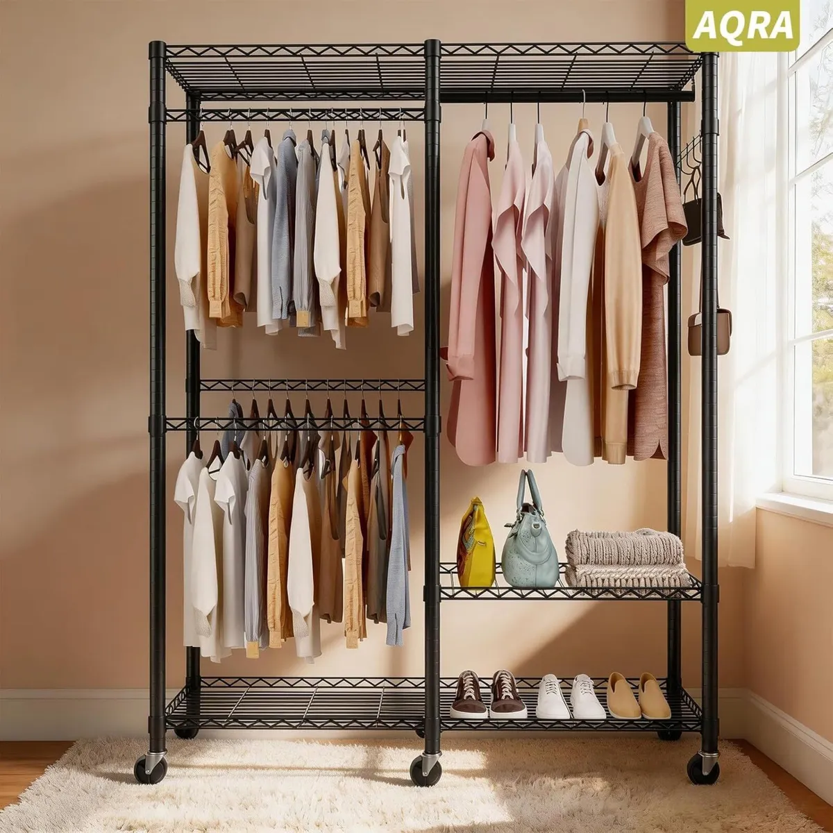 Heavy Duty Clothing Rail Metal Clothes Rack - Image 2