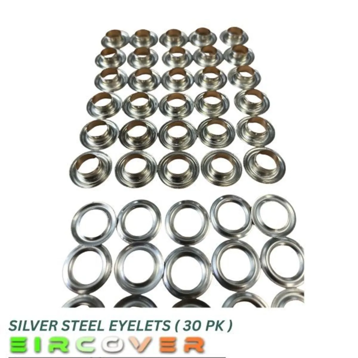 Silver Steel eyelets pack of 30 pcs - Image 2