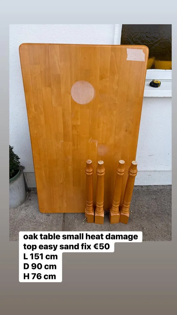 oak kitchen table - Image 1