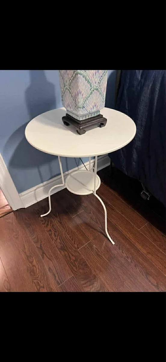 new white ikea side table metal - Image 1