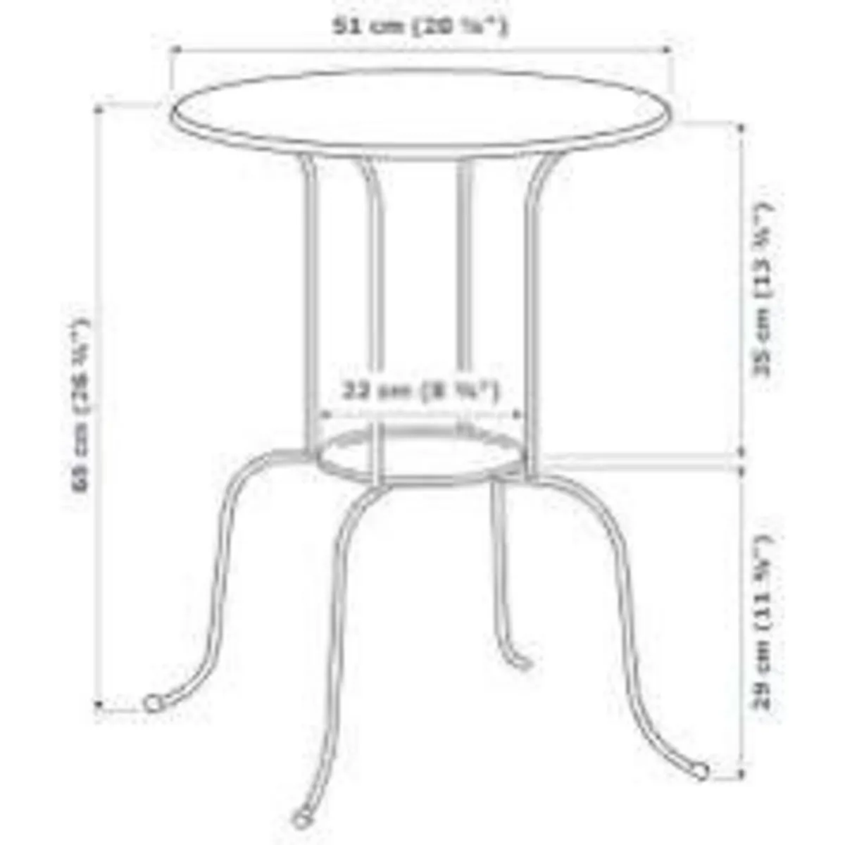 new white ikea side table metal - Image 2