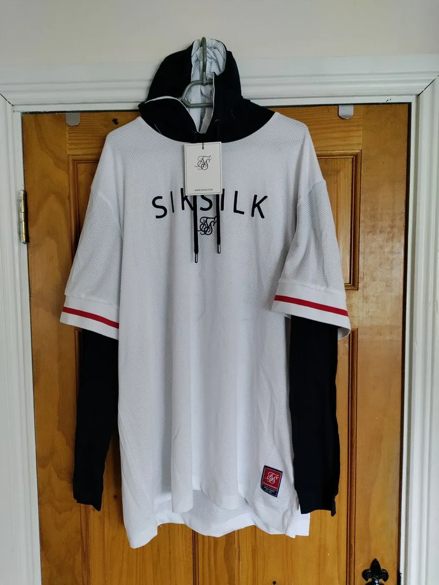 SikSilk Retro Baseball hoodie L New - Image 1