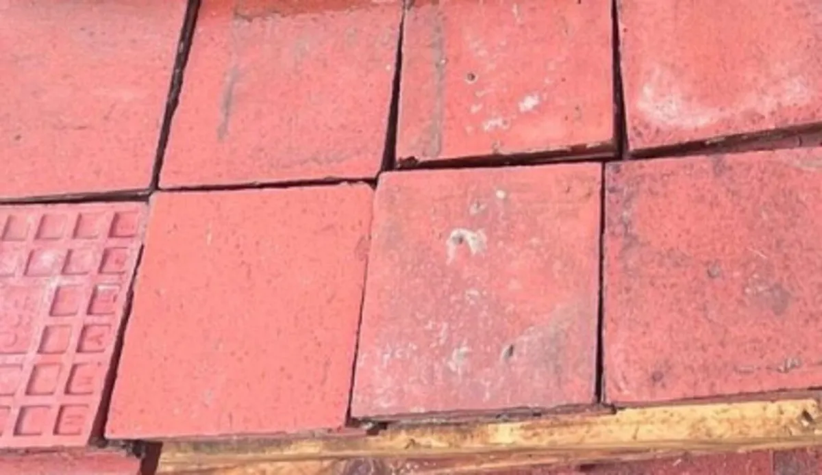 Old Earthenware Tiles- Red - Image 1