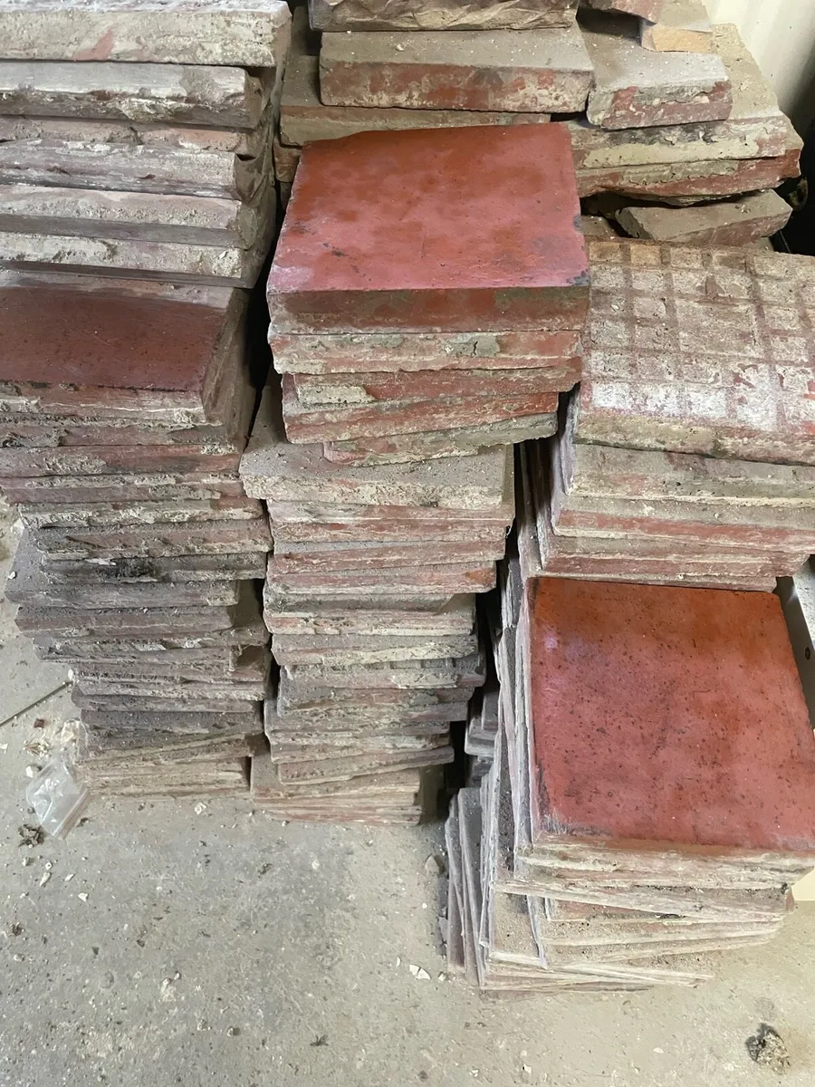 Old Earthenware Tiles- Red - Image 3