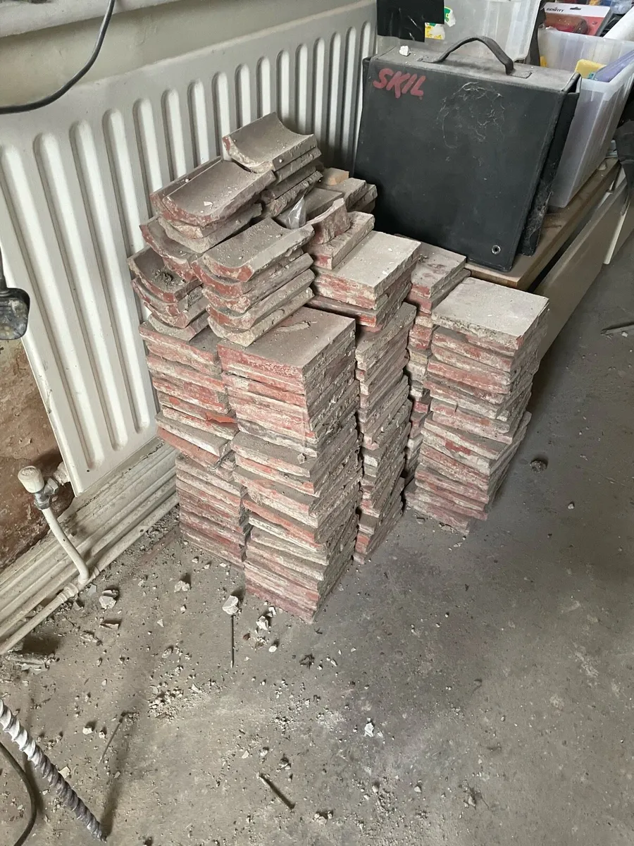 Old Earthenware Tiles- Red - Image 4