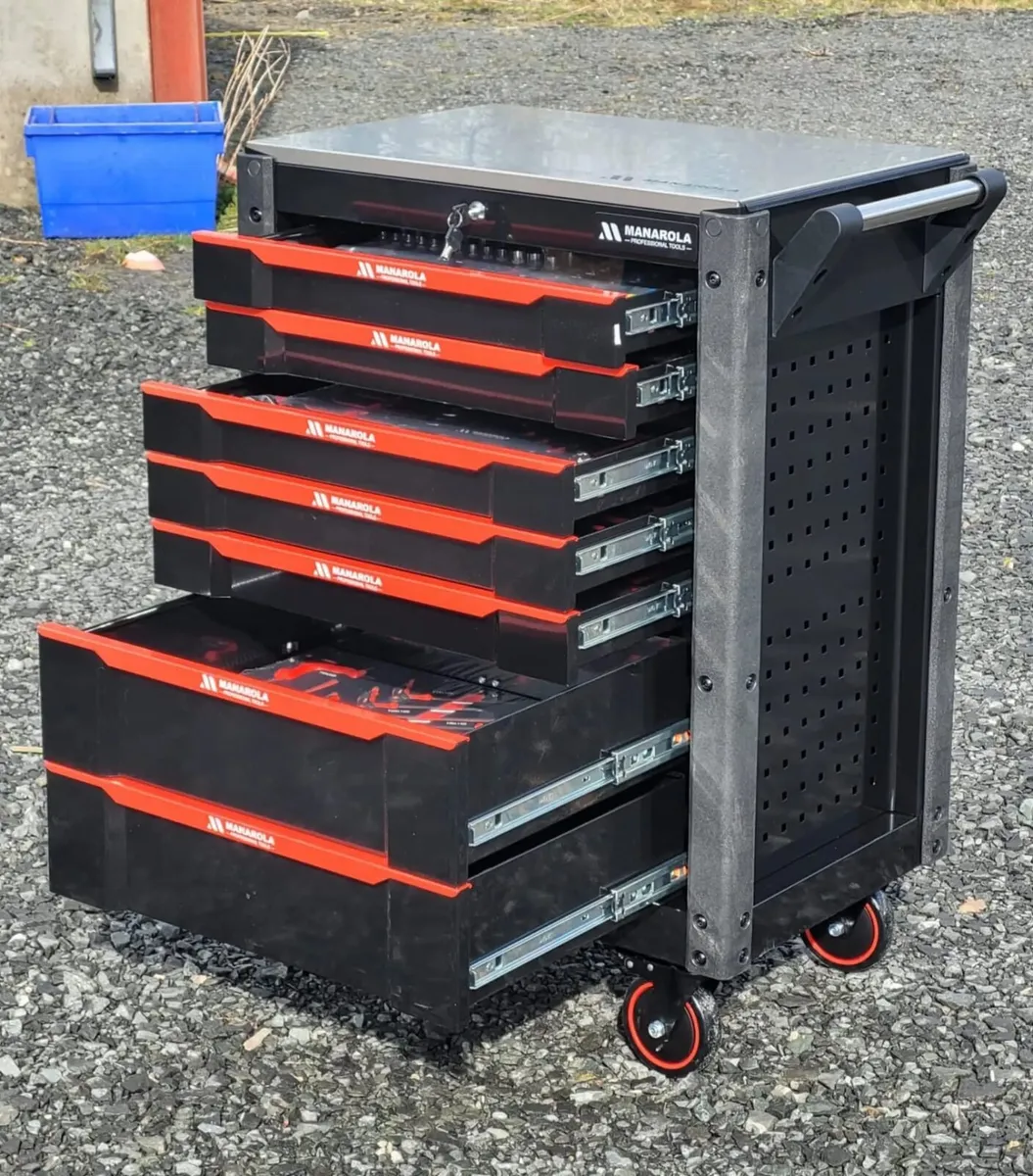 Manarola 7 Drawer Stainless Steel Tool Box - Image 2