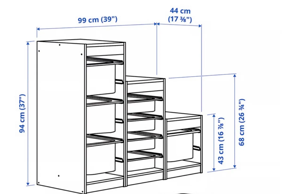 2 Ikea Trofast Storage combination with boxes - Image 4