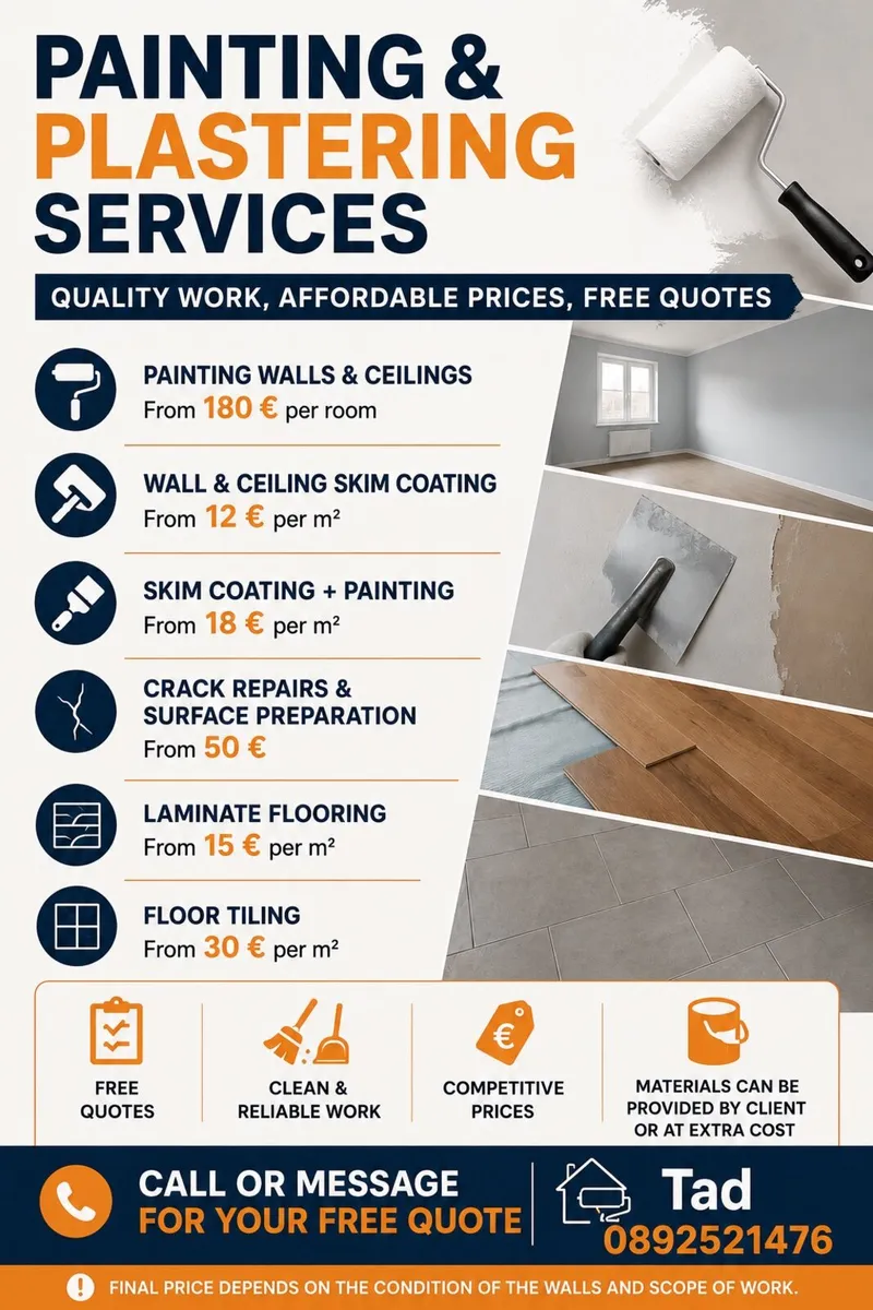 Painting, Plastering & General Handyman Services, - Image 1