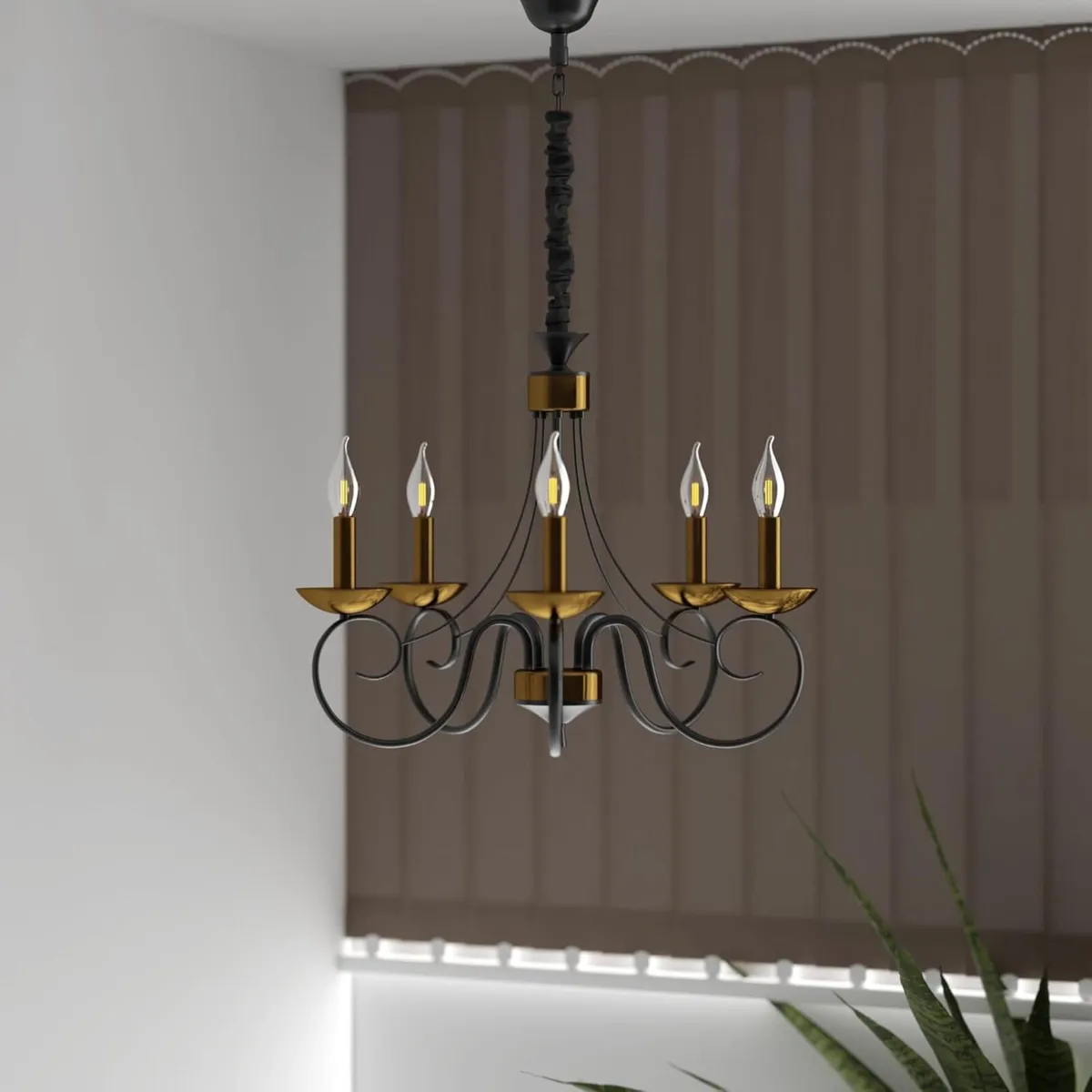 Modern Industrial K9 Clear Crystal Chandelier - Image 1