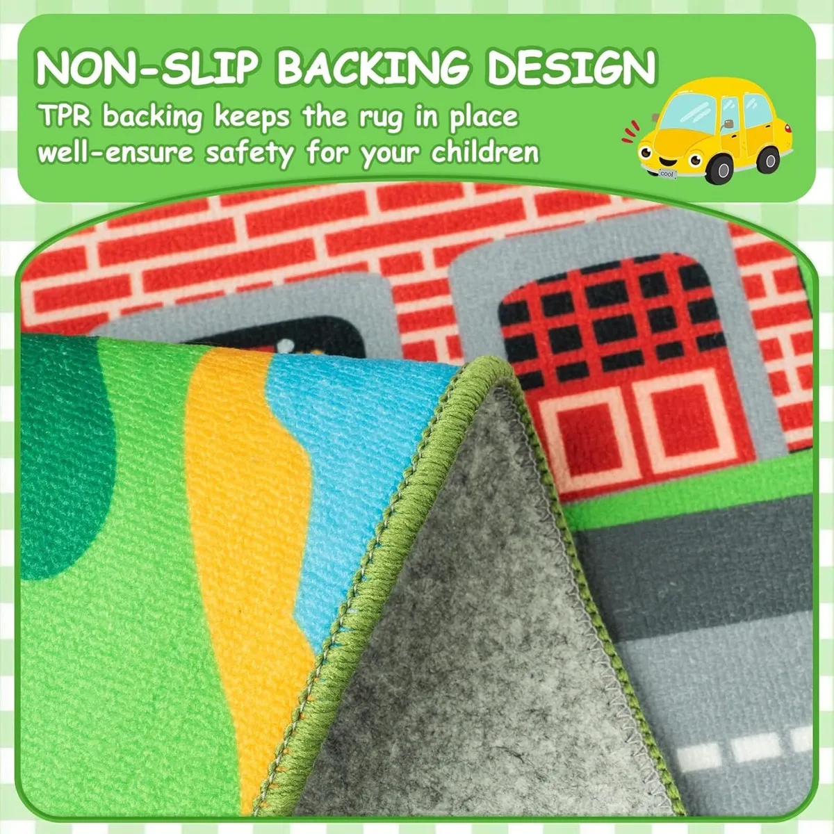 Kids Play Rug Town City Road Car Mat - Image 3