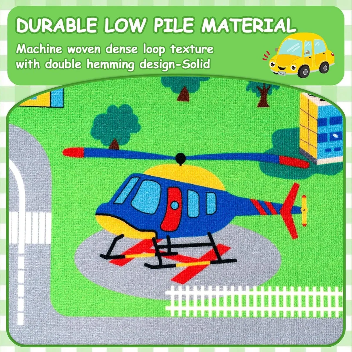 Kids Play Rug Town City Road Car Mat - Image 4