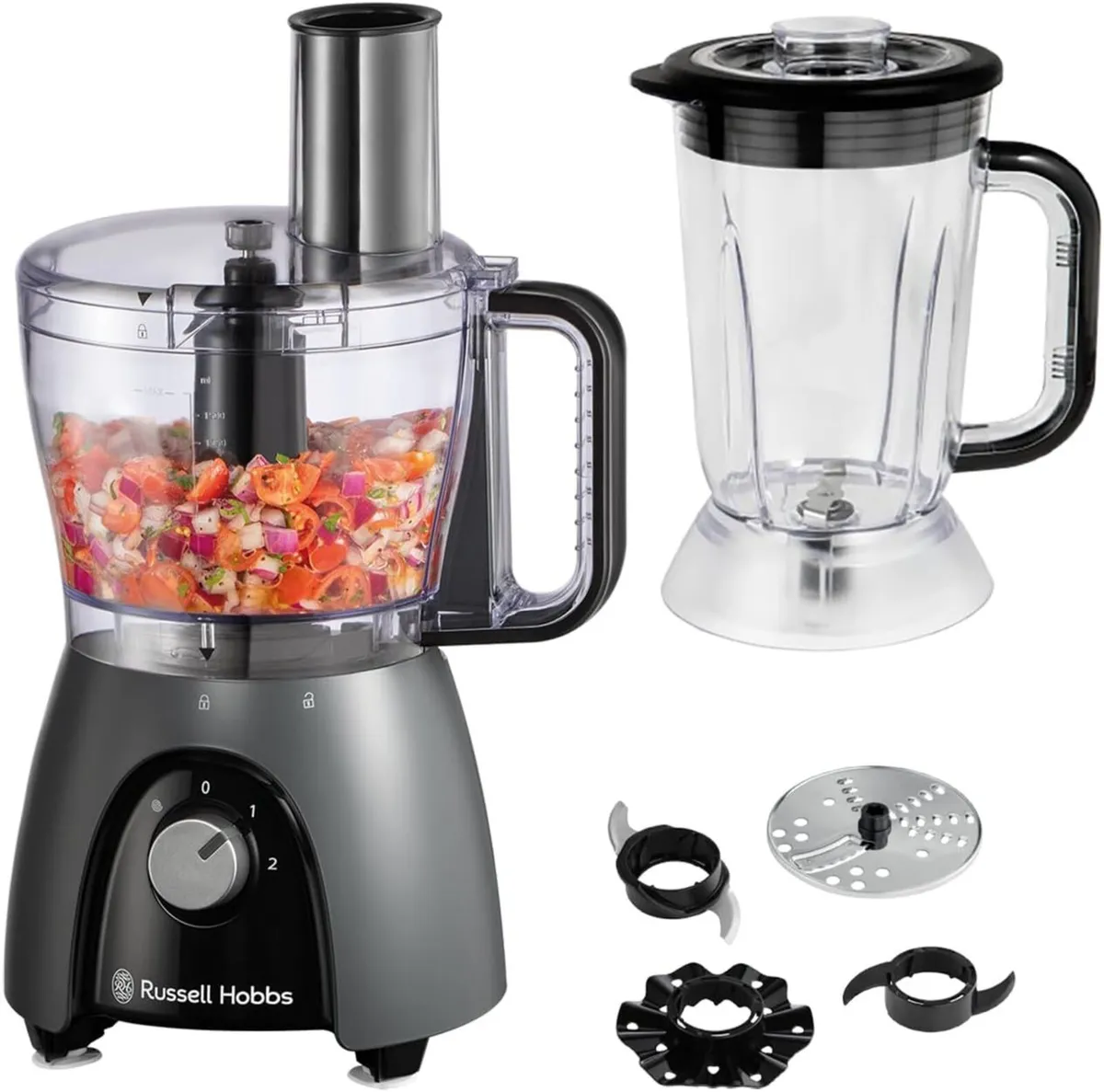 Food Processor 900W Peak Power Matte Finish - Image 1