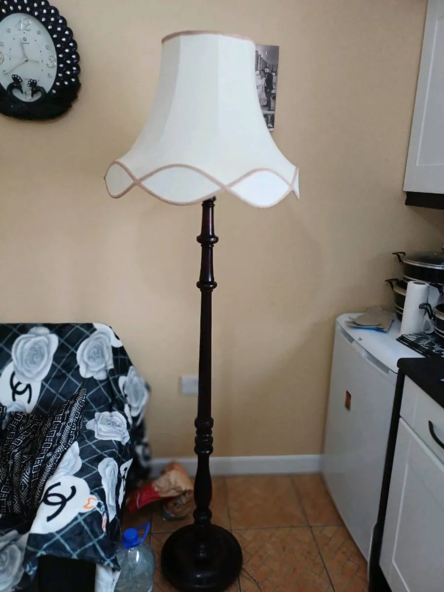 Vintage Mahogany Floor Lamp - Image 2