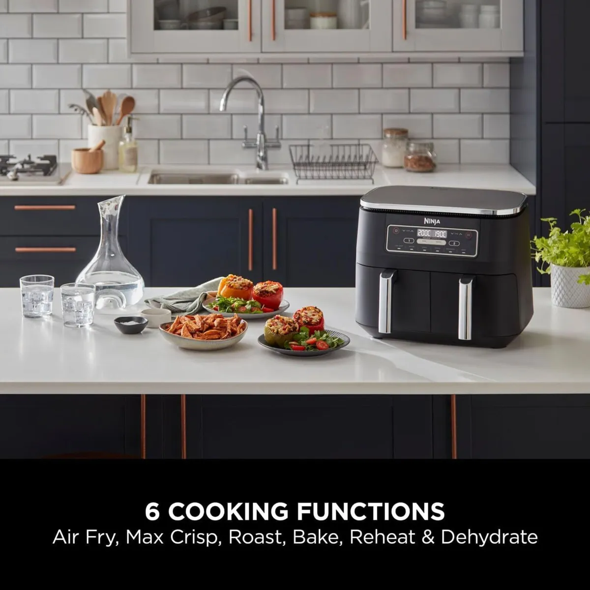 9.5L Dual Drawer Air Fryer 6-in-1 - Image 4
