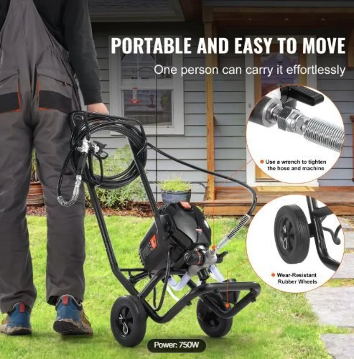 Stand Airless Paint Sprayer, 750W - Image 1