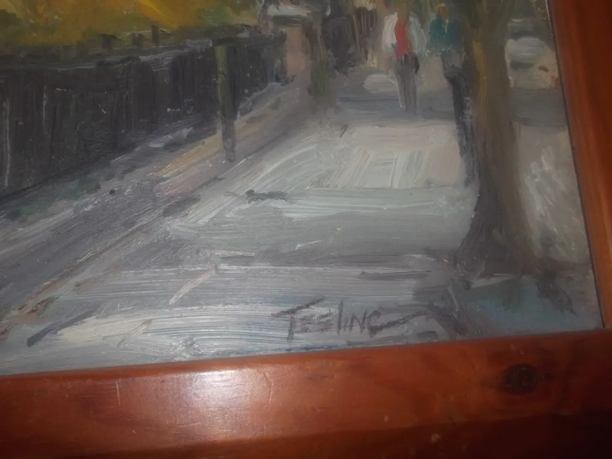 a oil painting on board by a dublin artist norman teeling malhide church - Image 3