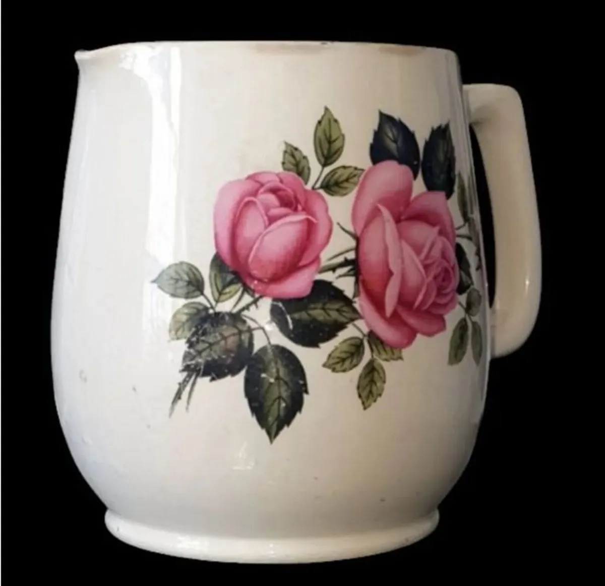 Pristine Vintage Carrigaline Pottery Pink Rose Jug - Image 2