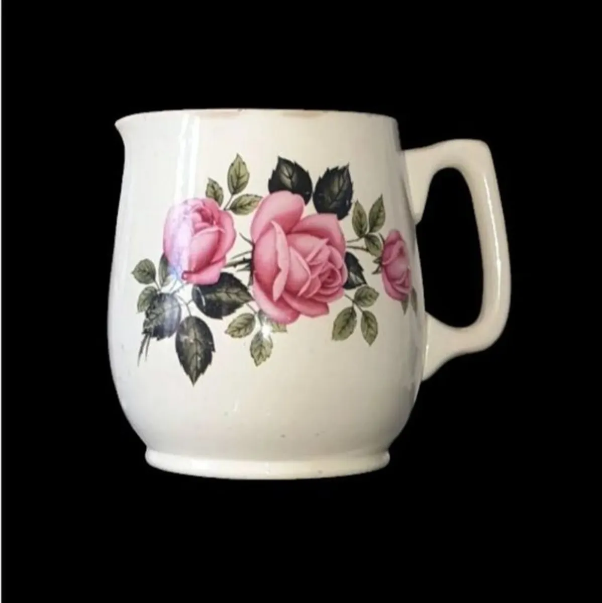 Pristine Vintage Carrigaline Pottery Pink Rose Jug - Image 4