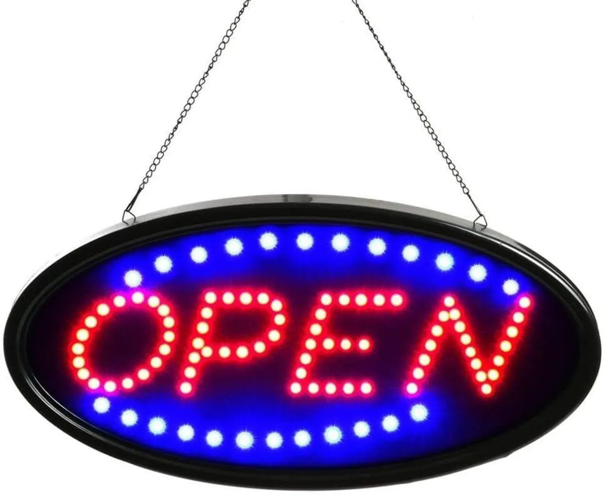 LED Open Sign – Flashing & Steady Light Modes - Image 1