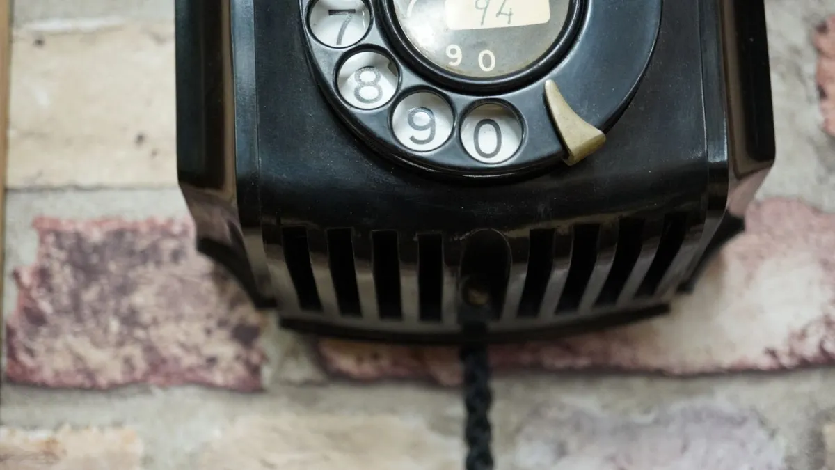 Black Bakelite Rotary Wall Telephone - Image 4