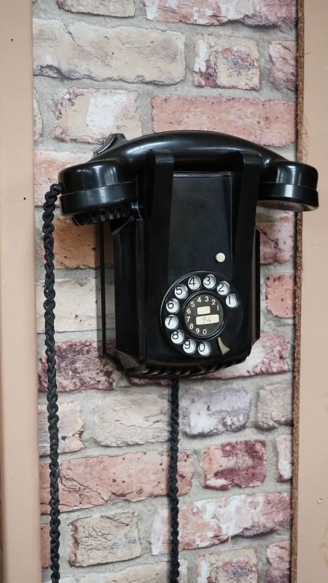 Black Bakelite Rotary Wall Telephone - Image 2