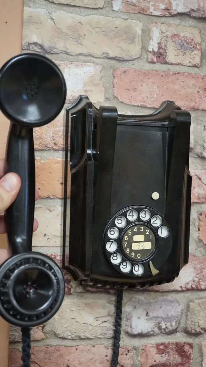 Black Bakelite Rotary Wall Telephone - Image 3