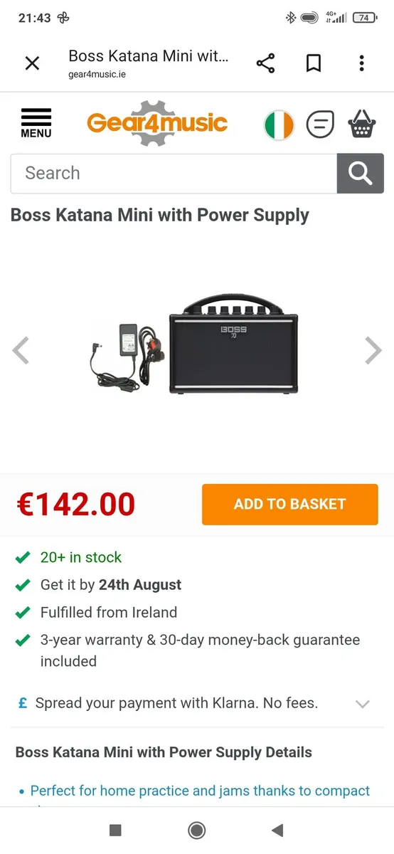 Yamaha Pacifica , boss mini amp + stand. - Image 2