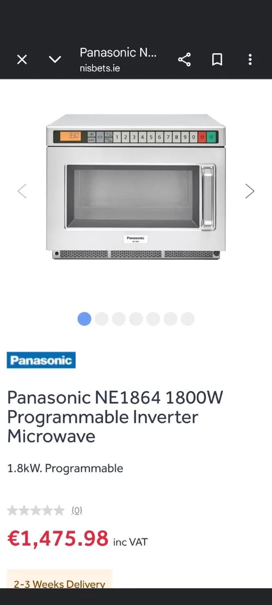 panasonic commercial microwave ne-1853 - Image 1