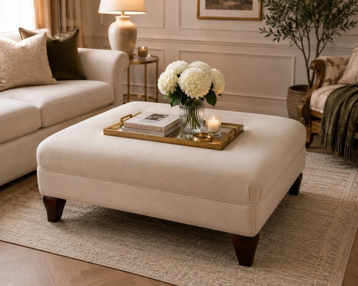 Footstool 110 x 70 cm in Birch - Image 1