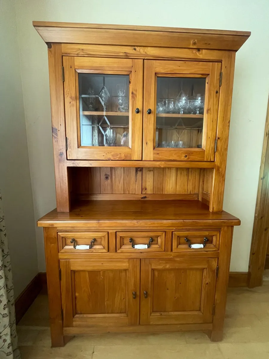 Large Solid Pine Hutch / Dresser / Display Cabinet - Image 1