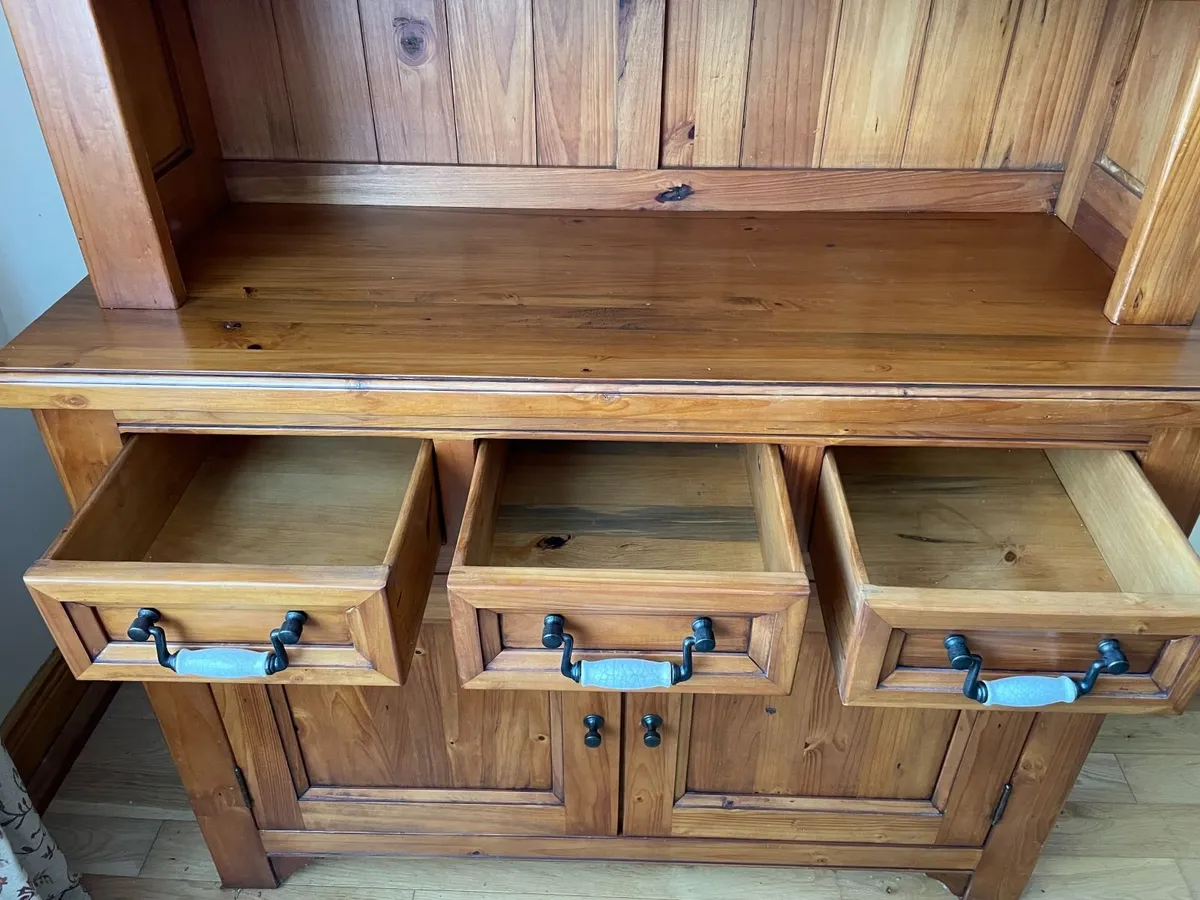 Large Solid Pine Hutch / Dresser / Display Cabinet - Image 2