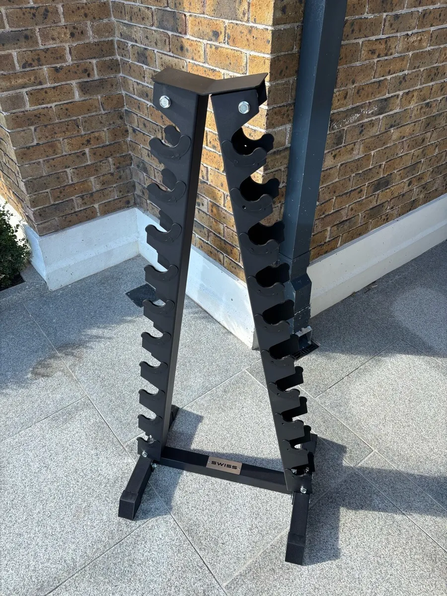 Swiss vertical 10-pair dumbbell rack - Image 1