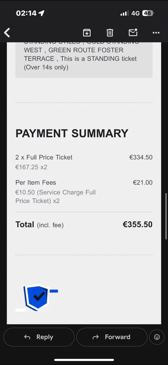 Selling 2 x The Weeknd – Gold Circle West - Image 2