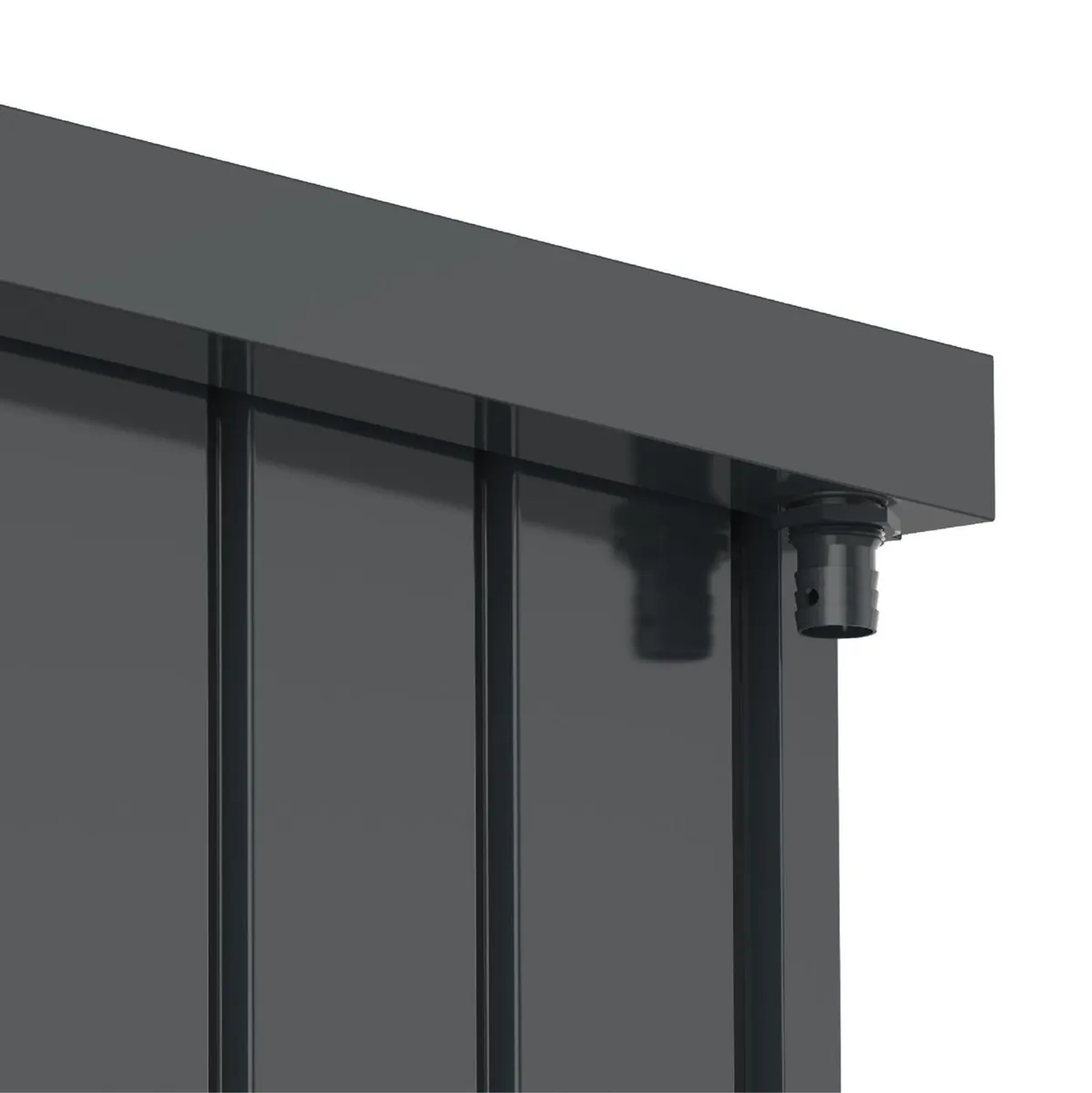 🏡 5x2 PALLADIUM STEEL GARDEN SHED – ANTHRACITE - Image 4
