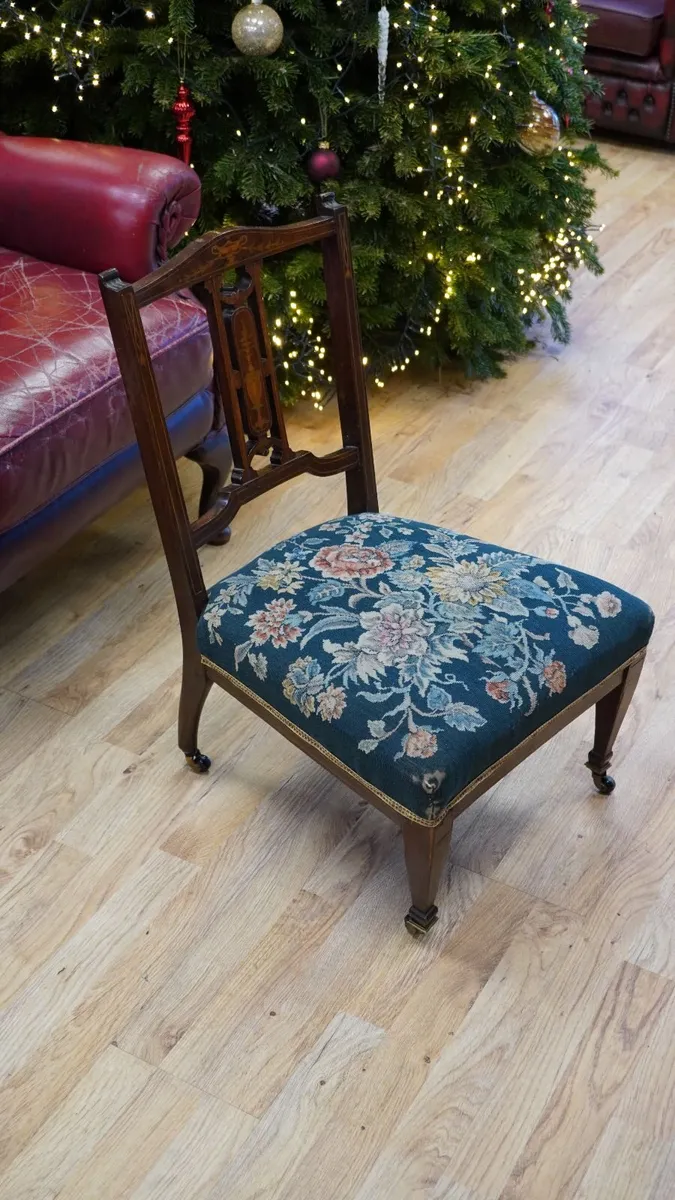 Edwardian Inlaid Nursing / Feeding Chair - Image 2