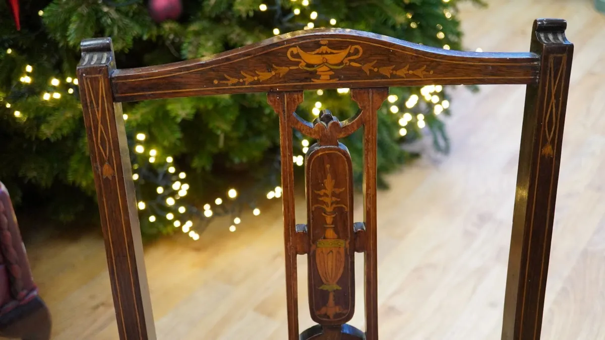 Edwardian Inlaid Nursing / Feeding Chair - Image 4