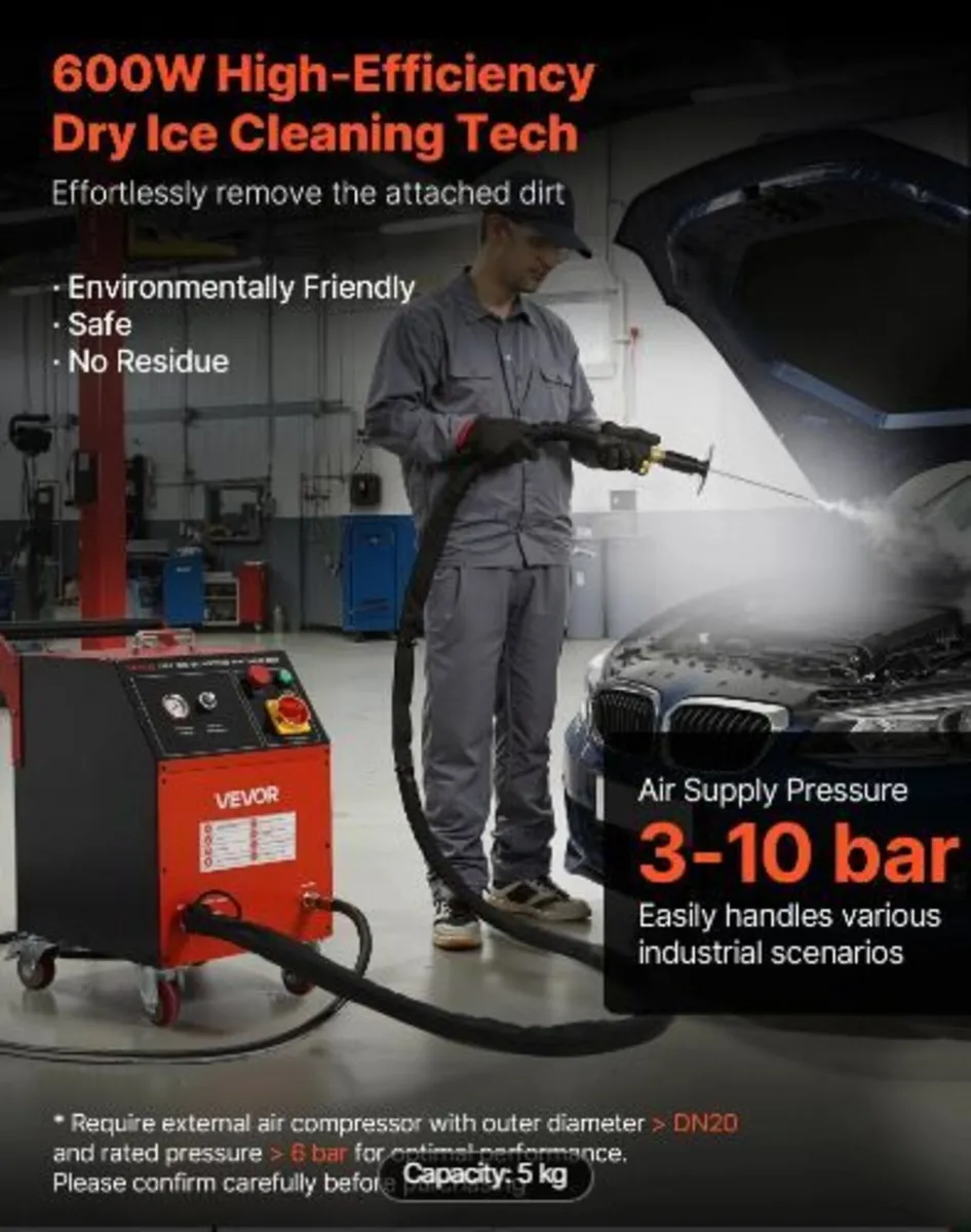 Dry Ice Blasting Machine, 11LBS (5KG) - Image 2