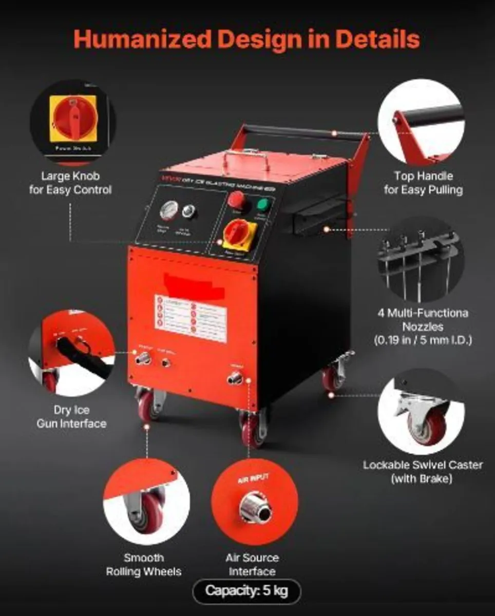 Dry Ice Blasting Machine, 11LBS (5KG) - Image 4