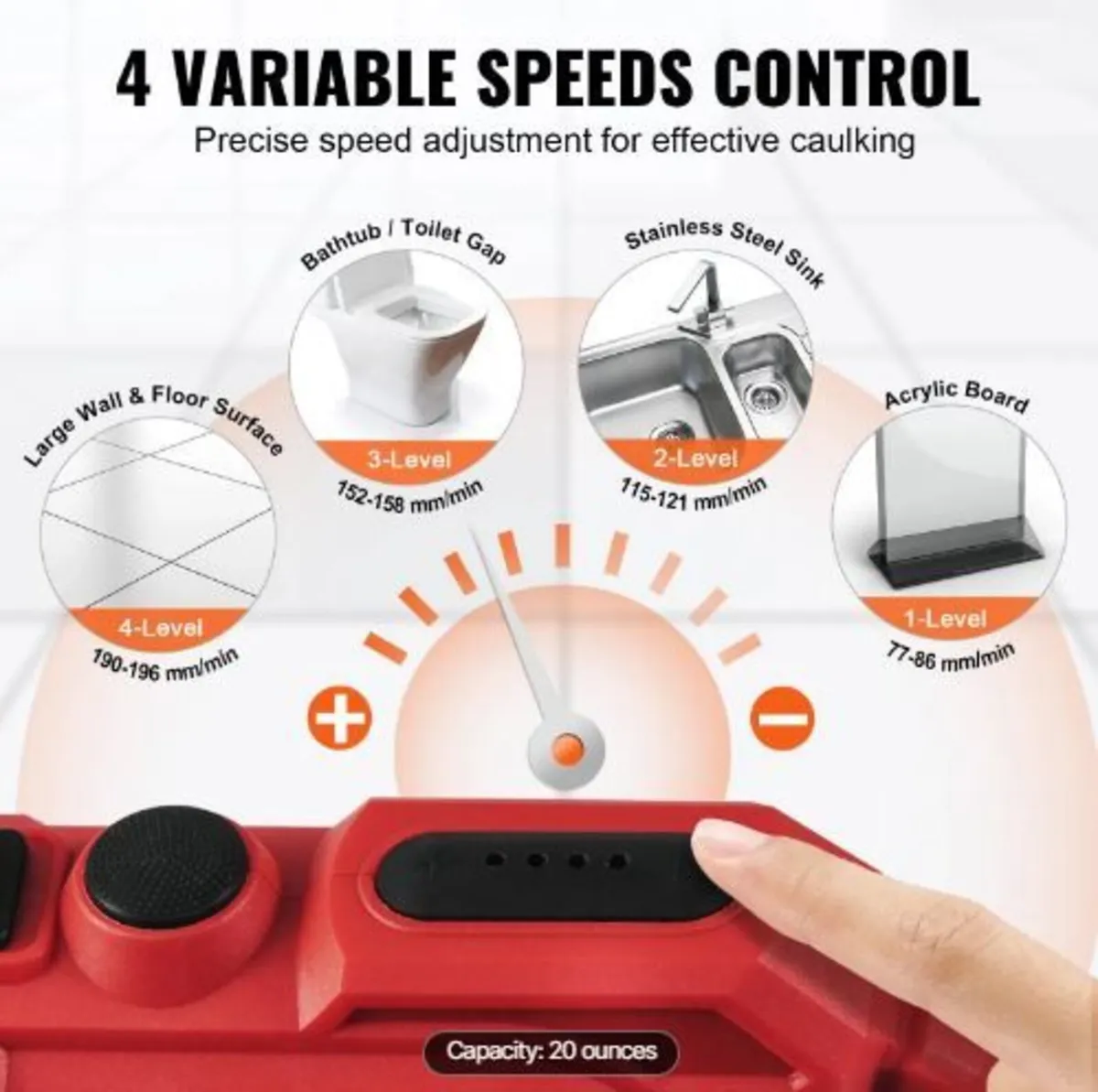 20V Cordless Electric Caulking Gun - Image 2