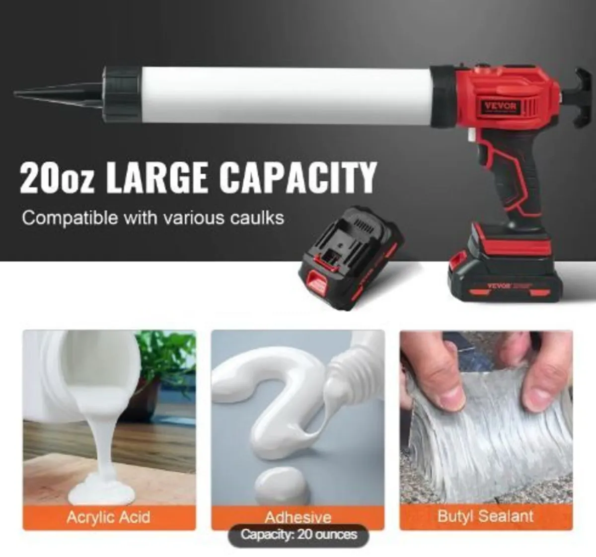 20V Cordless Electric Caulking Gun - Image 3