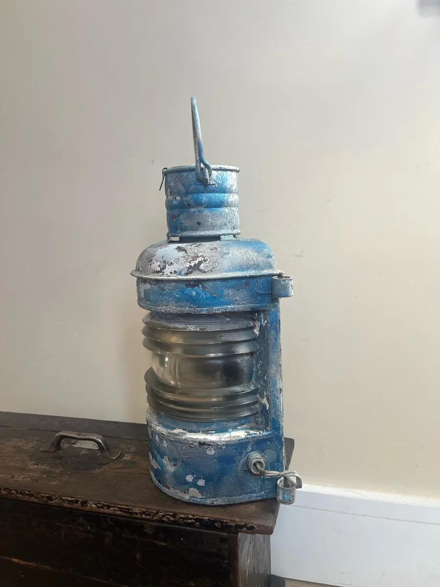 Antique Ouvard & Villars Ships Lamp - Image 4