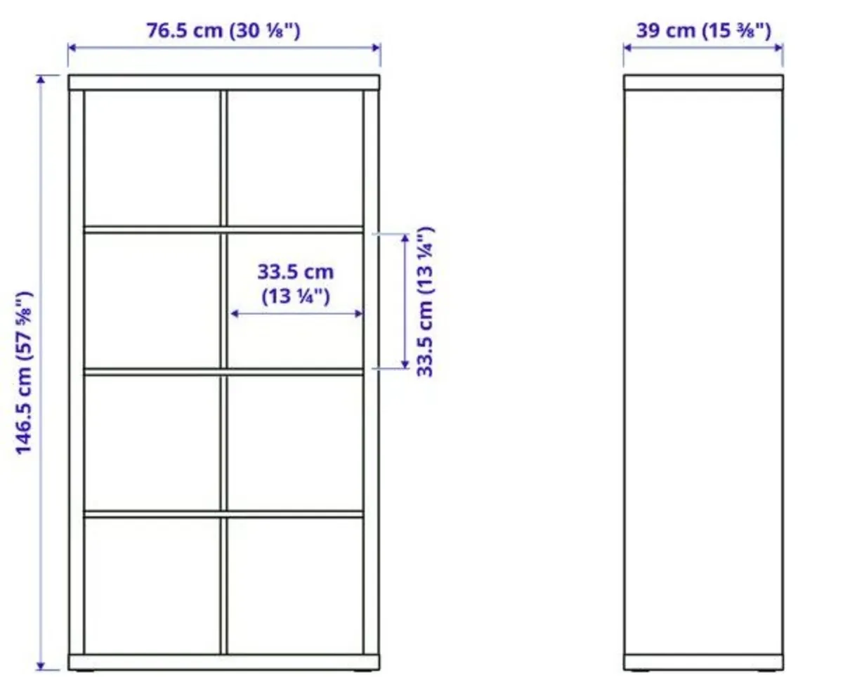 KALLAX Shelving unit - 1 x White and 1 Black Unit - Image 2