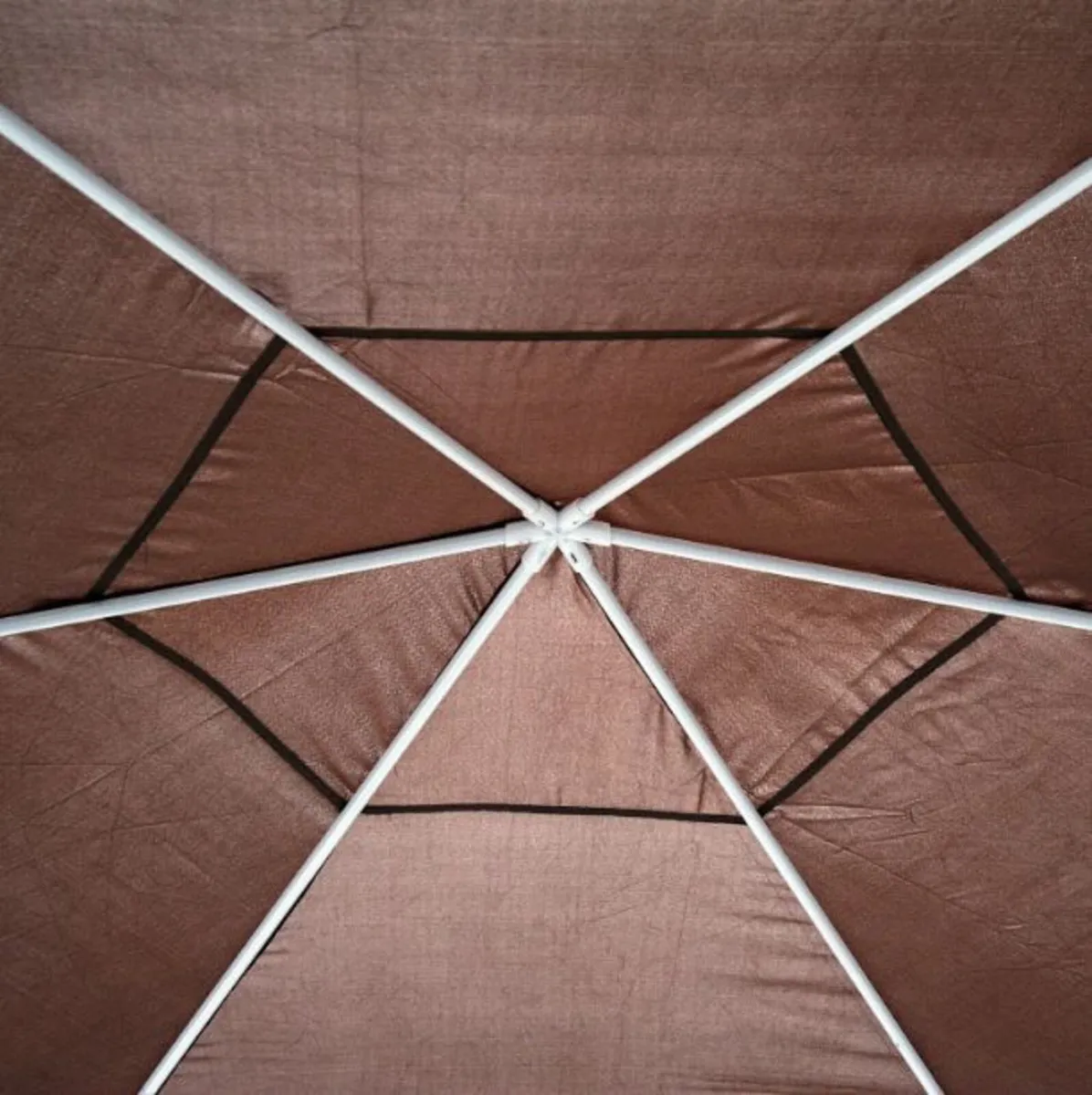 Brown UV-Resistant Gazebo with Mosquito Netting - Image 3