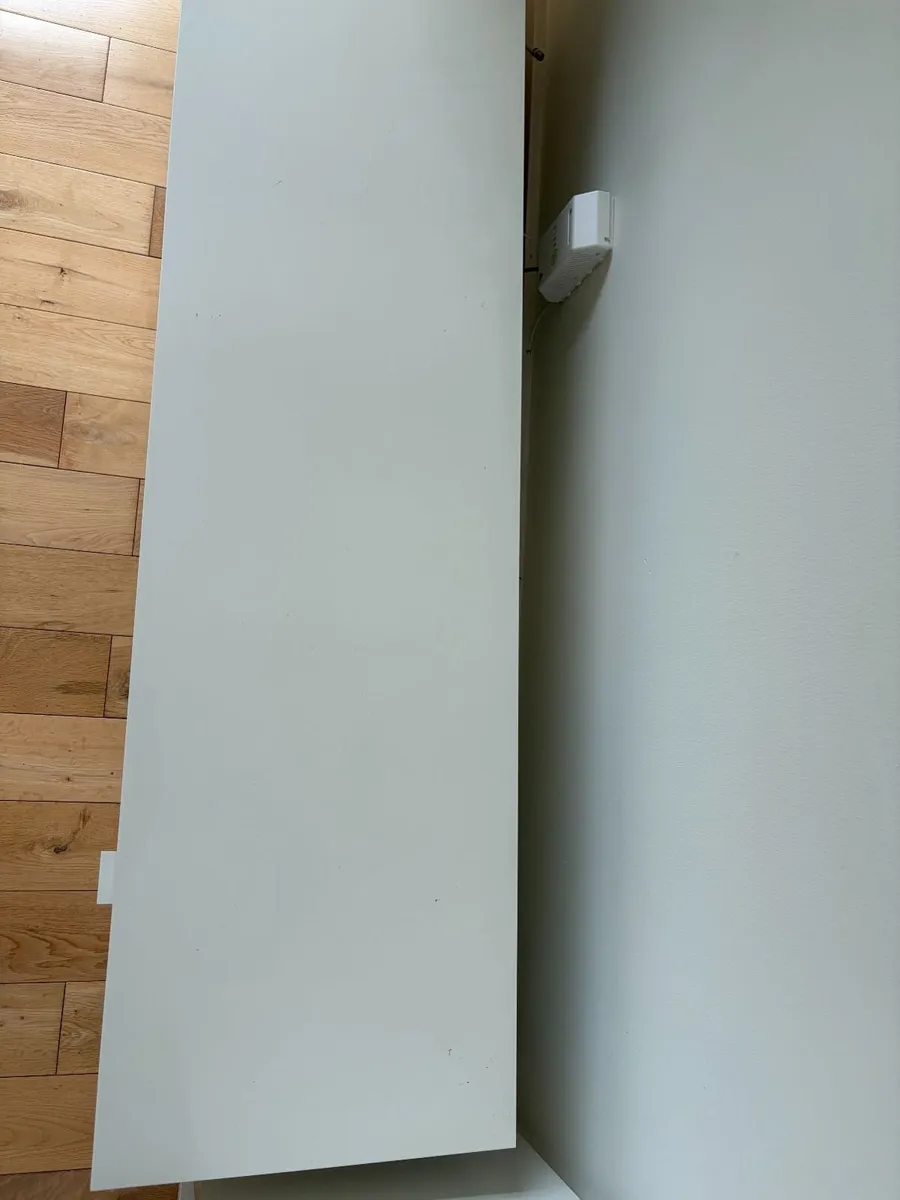 BYÅS TV bench, high-gloss white, 160x42x45 cm - Image 4